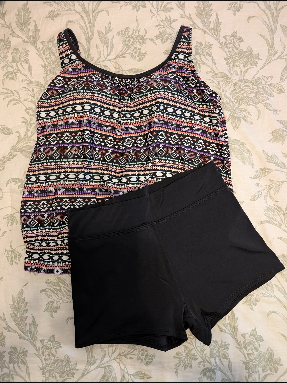 Venus Black Swim Shorts with Lascana Tribal Swimwear